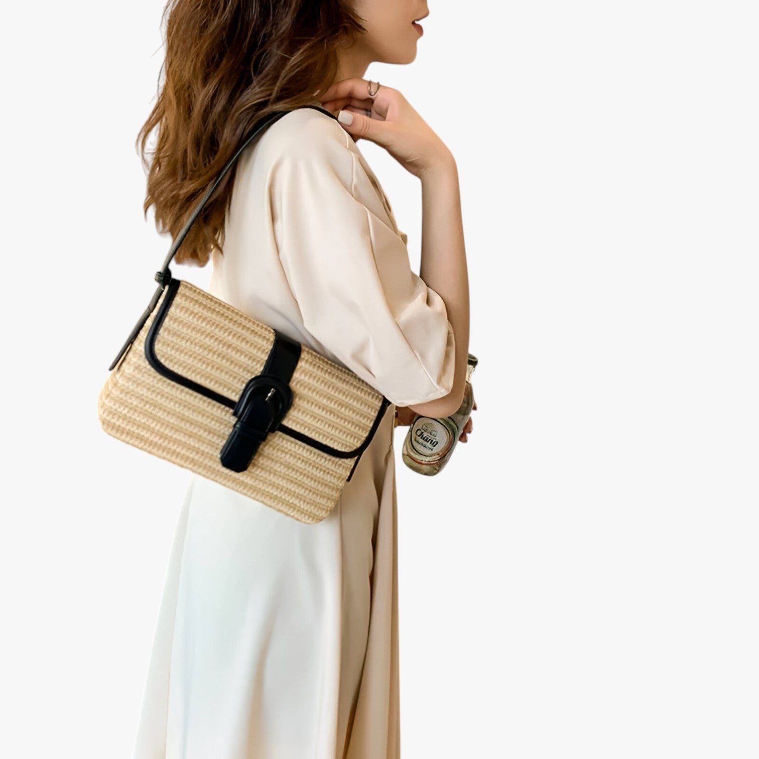 Borsa da spiaggia in rattan fatta a mano di lusso Pelle - - bags borsa borsa spiaggia fatta handbags mano pelle rattan spiaggia Women's handbags - Concept Palermo
