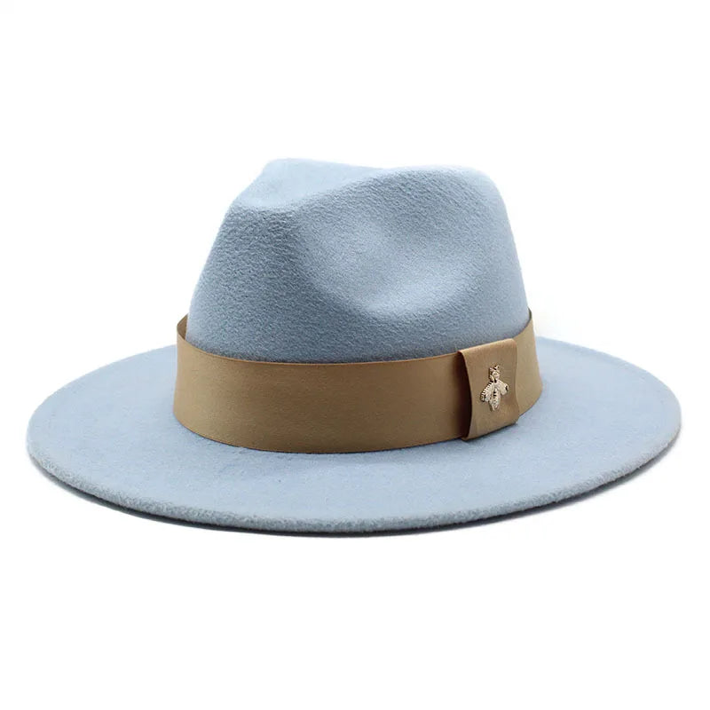 Cappello Fedora da donna: e alla moda per le occasioni formali - Azzurro polvere - alla beach hat bucket hats cappello cappello fedora donna fedora floppy hat formali Hat Hat for girls moda occasioni straw hat summer hat sun hat Sun Hats wide brim hat women hat - Concept Palermo