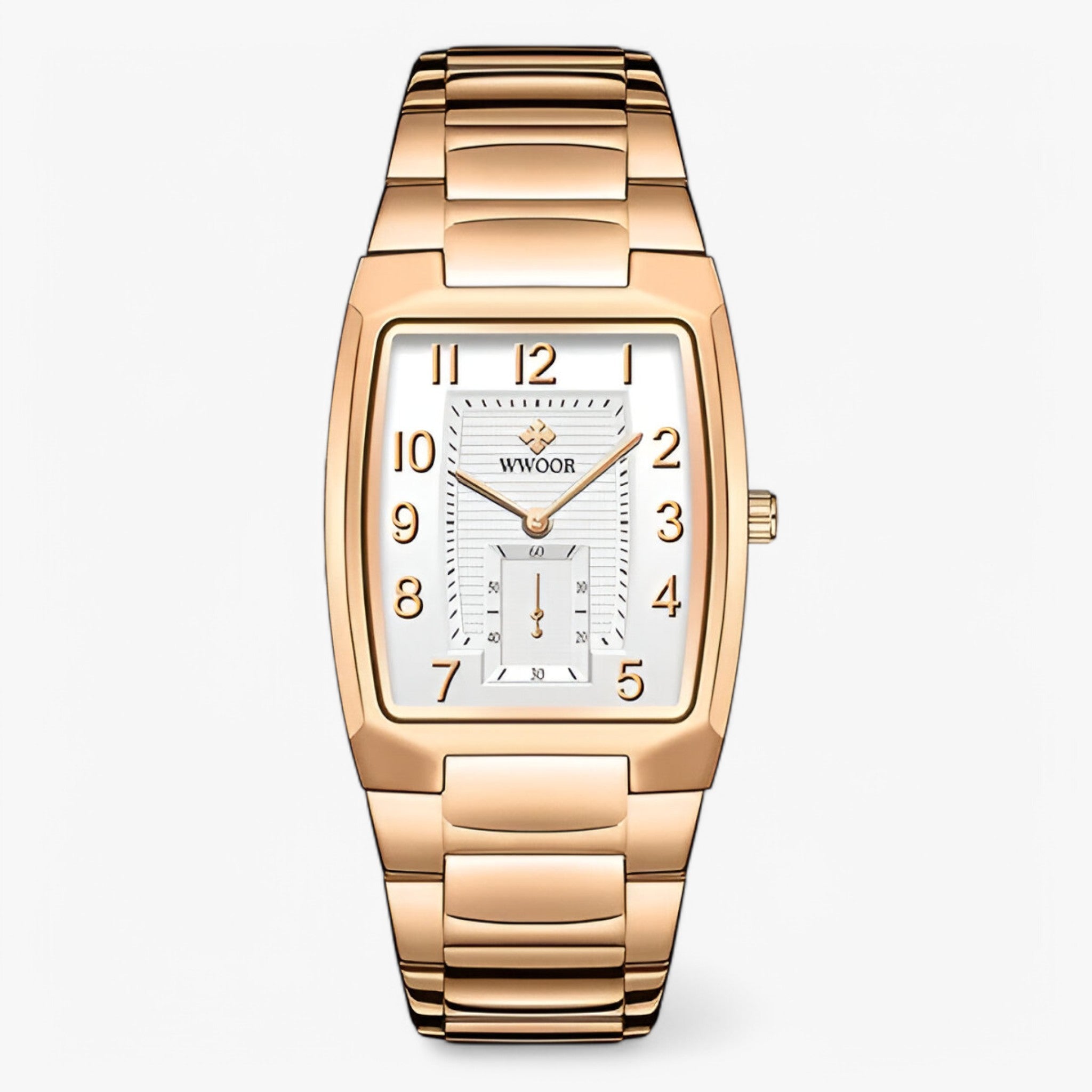Orologio Business di Lusso con Quadrante Quadrato Uomo - rosa bianca - accessoires business horloges orologio orologio business quadrante quadrato uomo watches - Concept Palermo