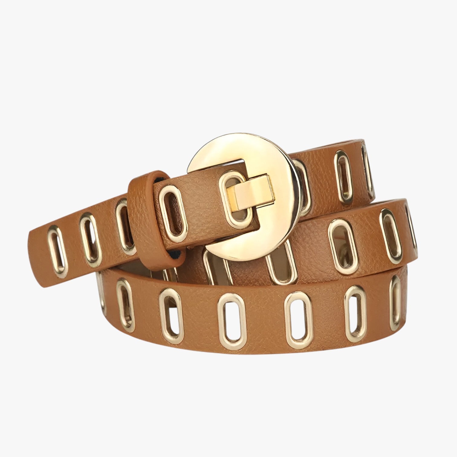 Cintura Grunge Donna Regolabile Stile Punk con Fibbia in Lega - khaki - Belts belts for woman cintura cintura grunge donna fibbia grunge lega punk regolabile waist belt for women Womens belt - Concept Palermo