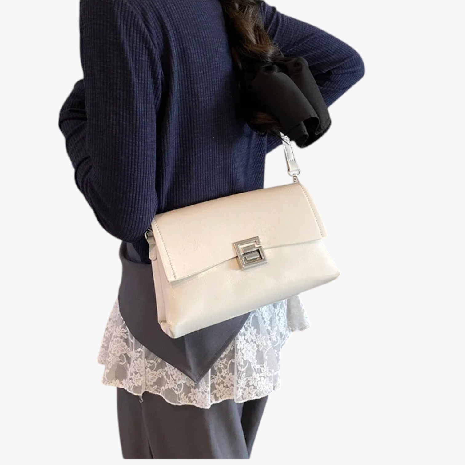 Borsa a conchiglia - con una finitura per un tocco raffinato - - Bags borsa borsa conchiglia conchiglia finitura raffinato tocco women bags Women's handbags - Concept Palermo