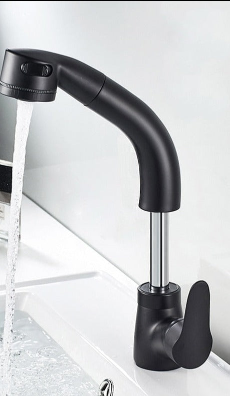 Rubinetto Miscelatore Estraibile in Ottone per Bagno Uomo - Alta Qualità - Nero - bagno crane estraibile home & garden miscelatore ottone rubinetto sollevatore sollevatore estraibile - Concept Palermo