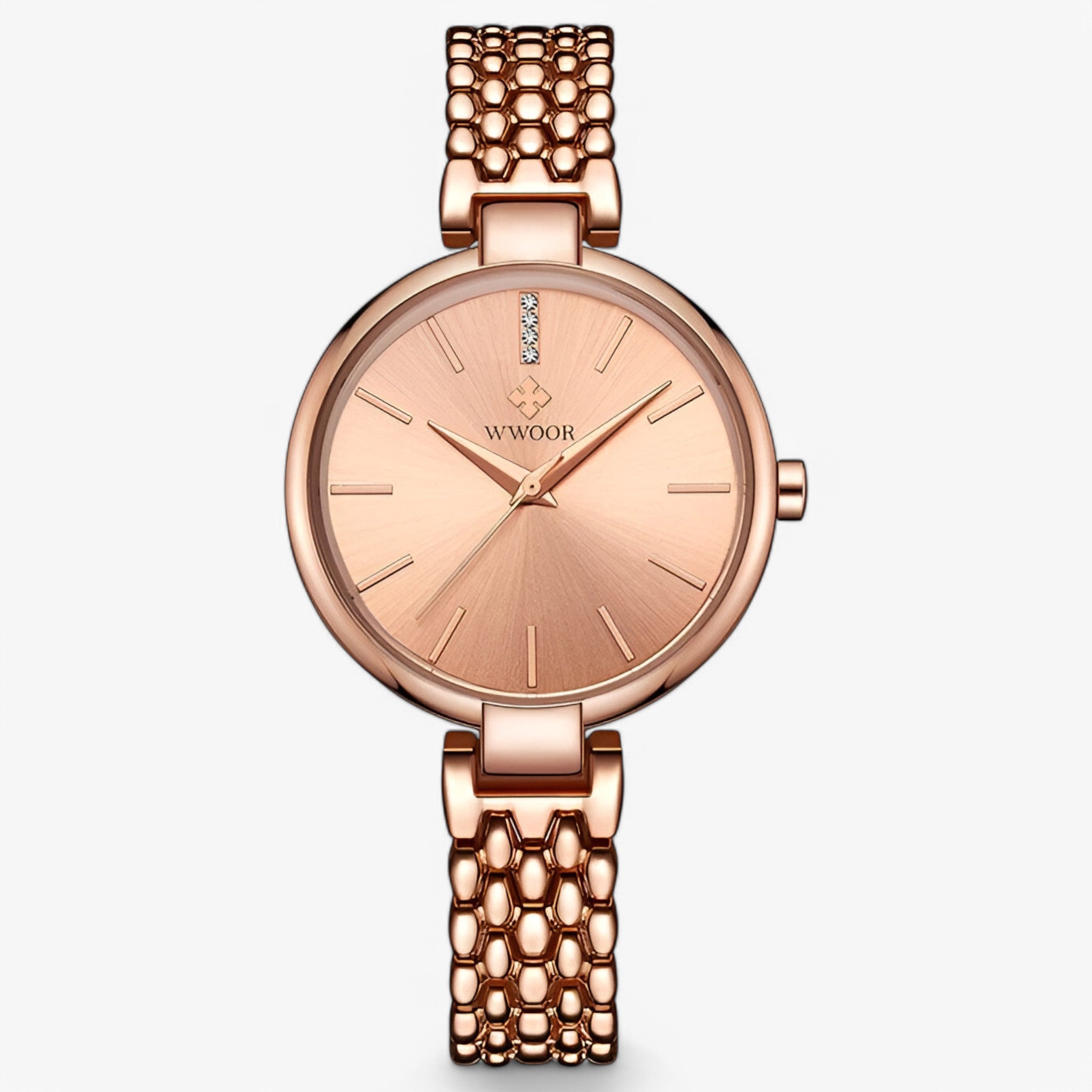Nuovo orologio di lusso da donna con cinturino al quarzo con diamanti - Oro rosa - cinturino diamanti donna orologio orologio donna quarzo watch for women watches - Concept Palermo