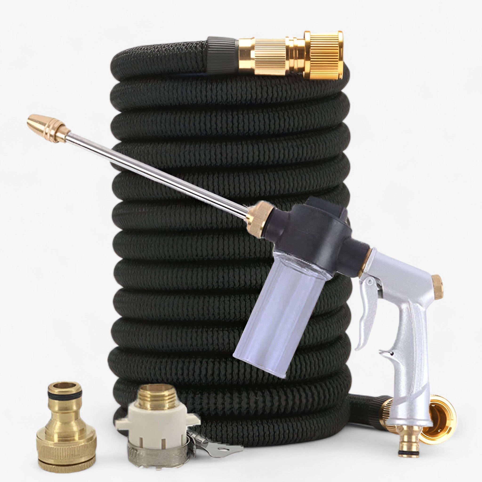 Pistola a spruzzo per giardino con tubo flessibile - Pressione regolabile per una pulizia potente - Set di serpenti neri - aqua | pistola a spruzzo per giardino con tubo flessibile - pressione regolabile per una pulizia potente - € flessibile garden hose giardino hose spray pistola pistola spruzzo potente pressione pulizia - Concept Palermo