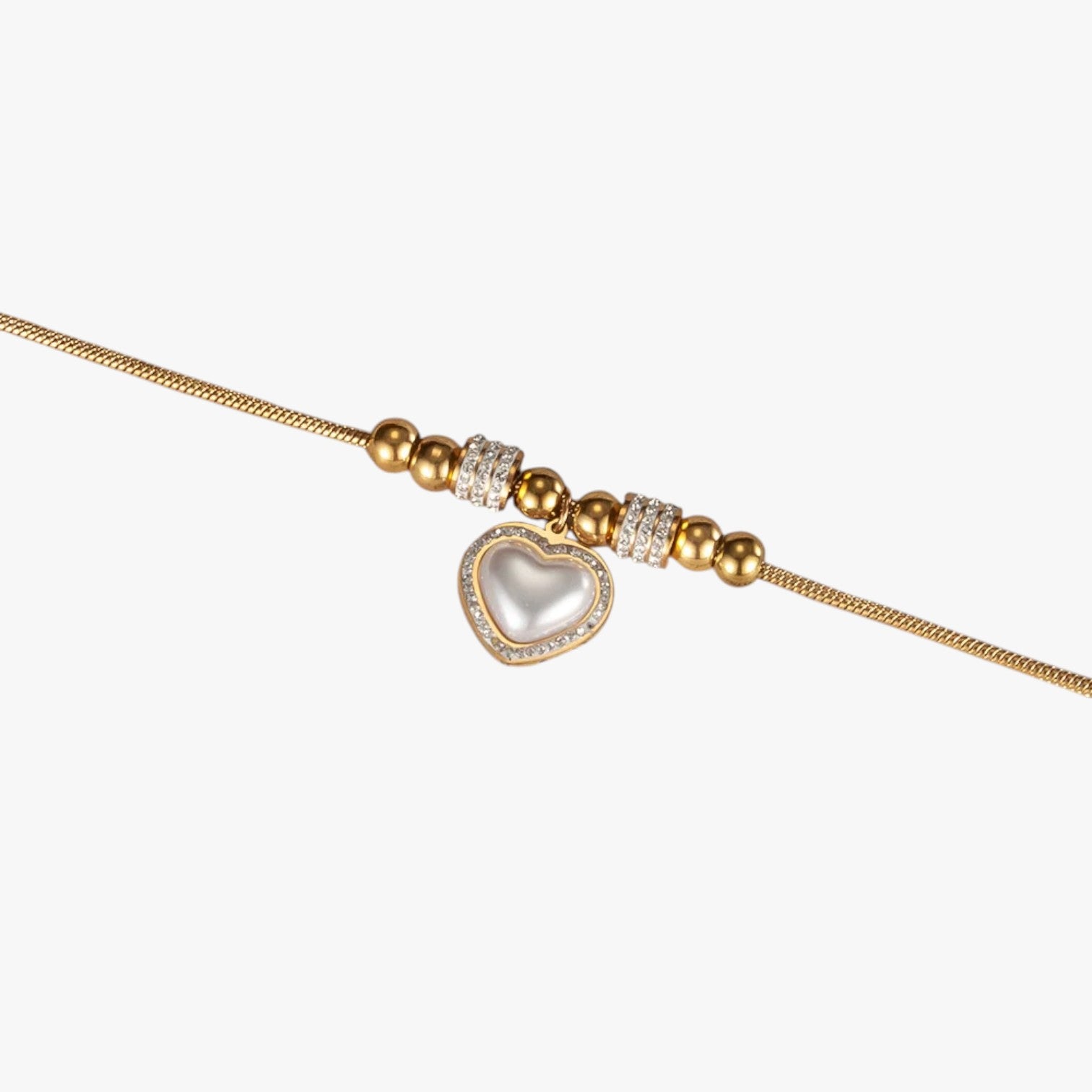 Collana a forma di cuore con zirconi e perline per un look da festa Lana Donna - - collana collana forma cuore donna elegant womens necklaces Fashion Necklaces festa forma jewelry lana necklace Necklaces for Women - Concept Palermo