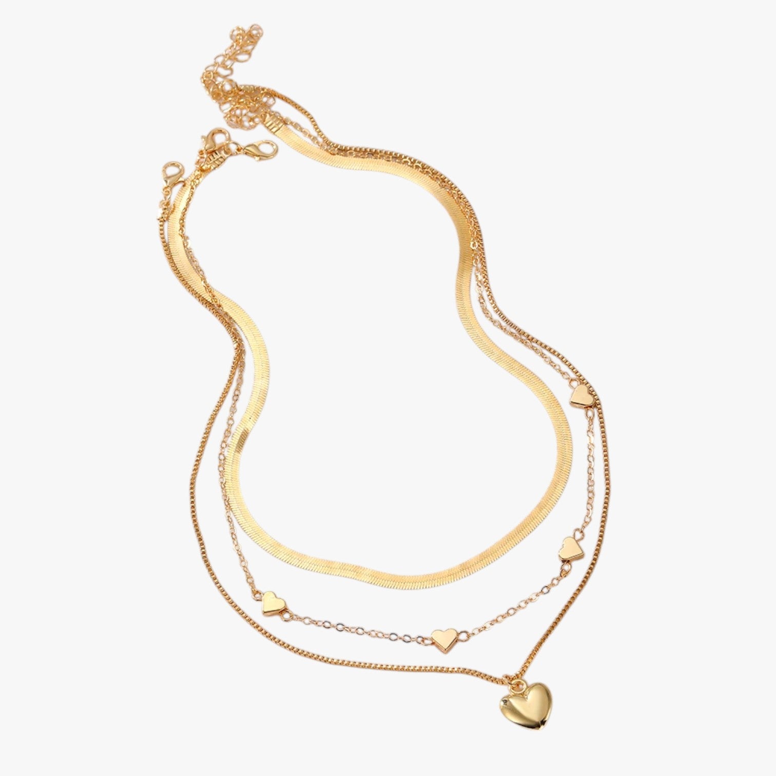 Eleganza a strati - La collana a cuore che illumina il tuo look Lana Donna - Oro 45,72cm - collana cuore donna elegant womens necklaces eleganza eleganza strati illumina jewelry lana necklace Necklaces for Women - Concept Palermo