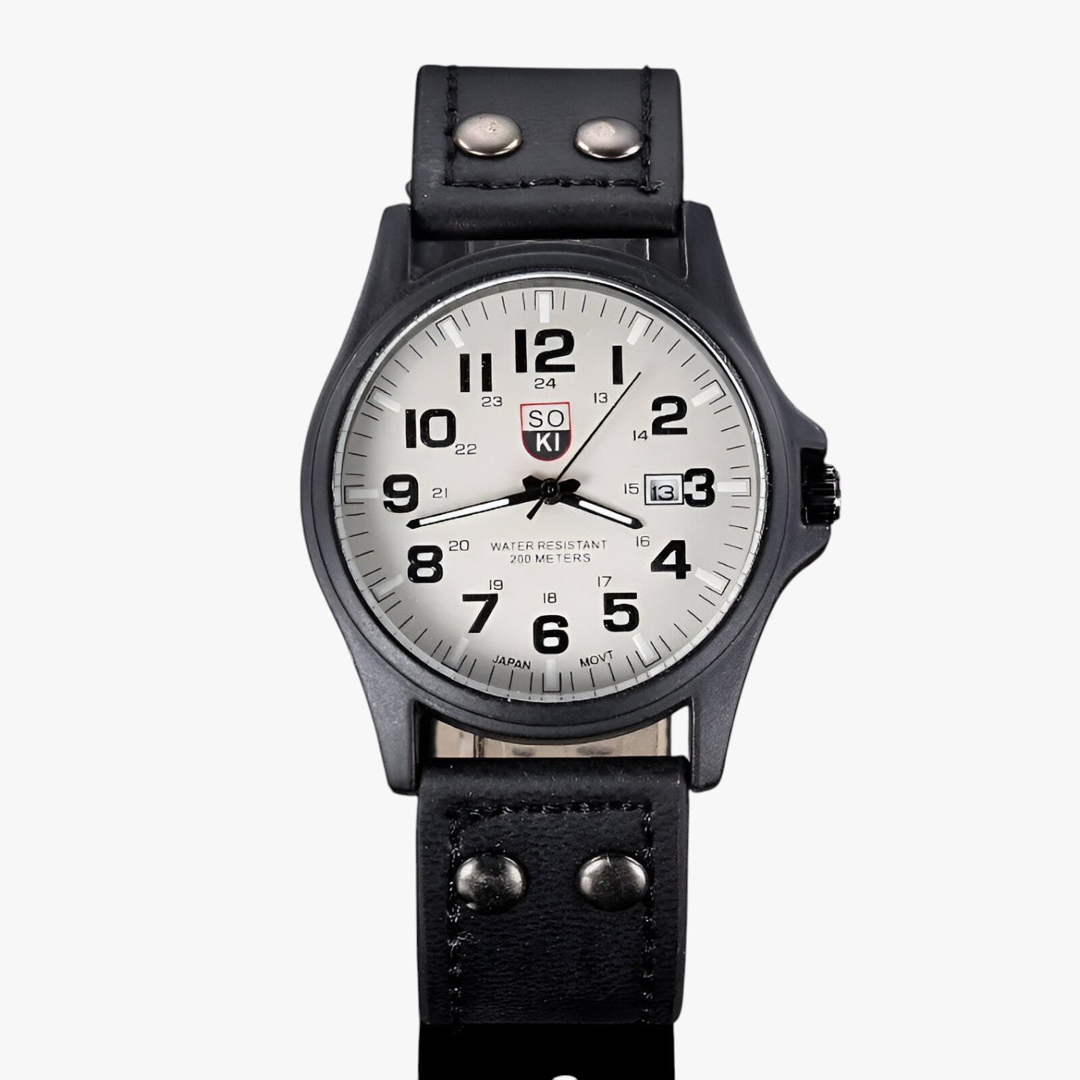 Orologio da uomo con data e stile sportivo - nero bianco - data orologio orologio uomo sportivo stile uomo watch watch for men watches WATCHES FOR MEN - Concept Palermo