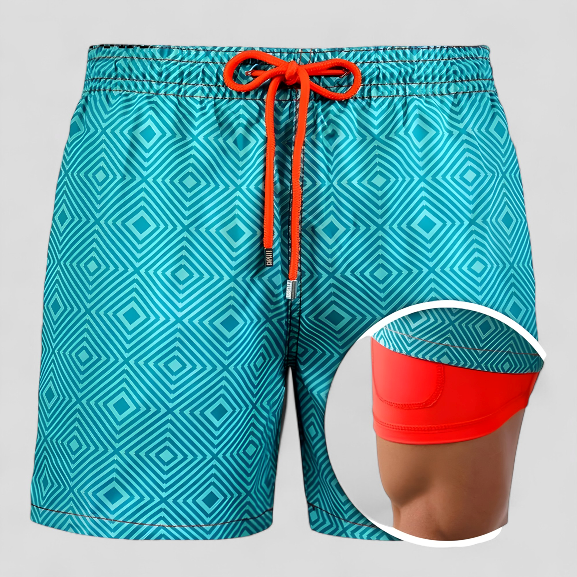Costume da Bagno Uomo Asciugatura Rapida con Tasche Laterali, Pantaloncino Mare - Verde 2 - abbigliamento mare asciugatura cintura con cordino costume costume da bagno costume da bagno rapido costume da bagno uomo costume elegante costume per attività acquatiche costume uomo nuoto e sport acquatici rapida shorts shorts da nuoto tasca interna costume tasche uomo - Concept Palermo