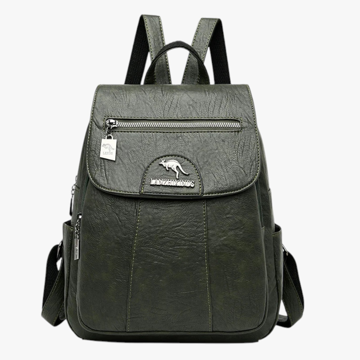 Zaino Vintage in Vera Pelle Morbida da Viaggio Uomo/Donna - Verde - Backpacks Bags pelle viaggiare vintage women bags zaino zaino vintage - Concept Palermo