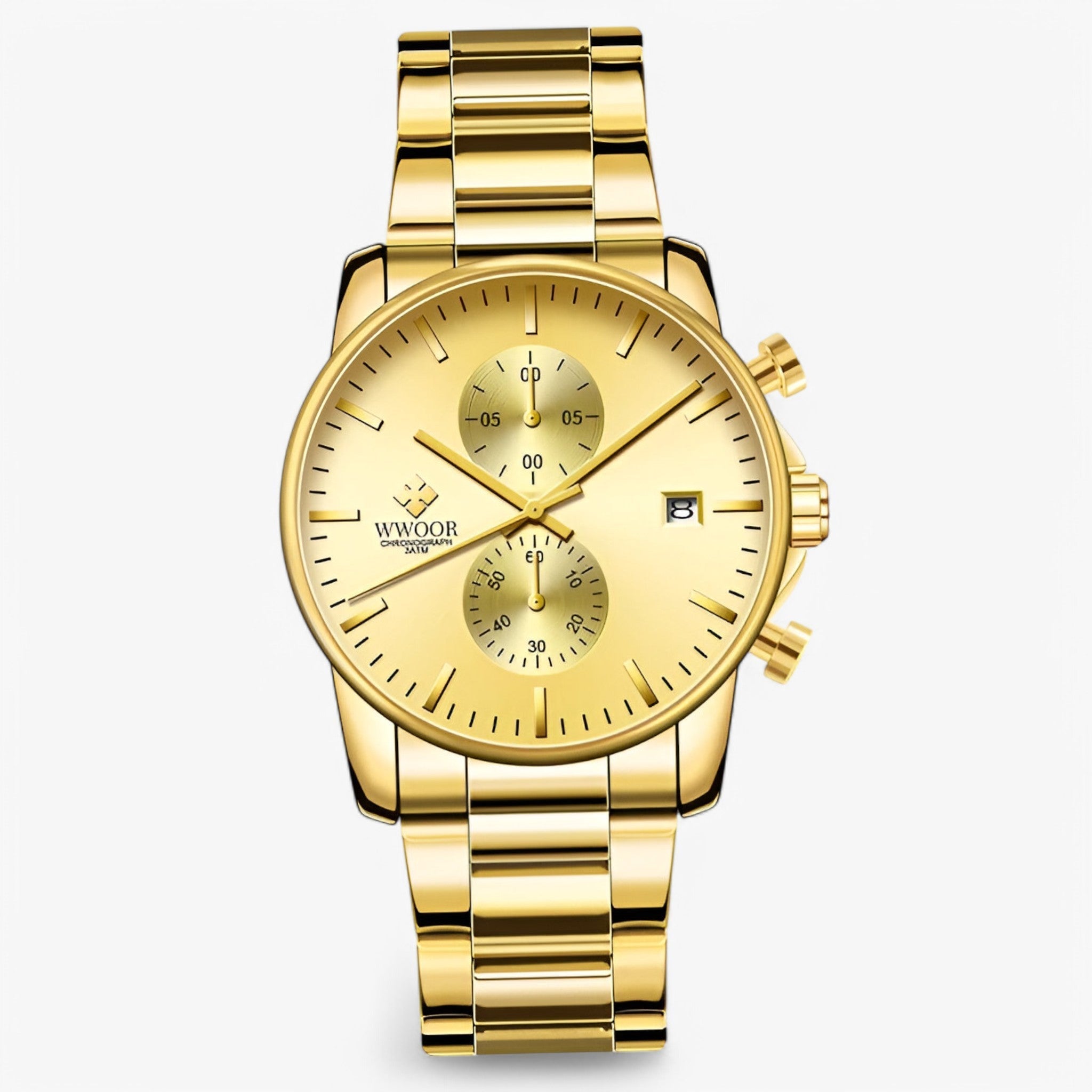 Cronografo da Uomo Leggero in Acciaio Inossidabile Argento - Oro - acciaio cronografo cronografo leggero inossidabile leggero uomo watches WATCHES FOR MEN wistwatches - Concept Palermo