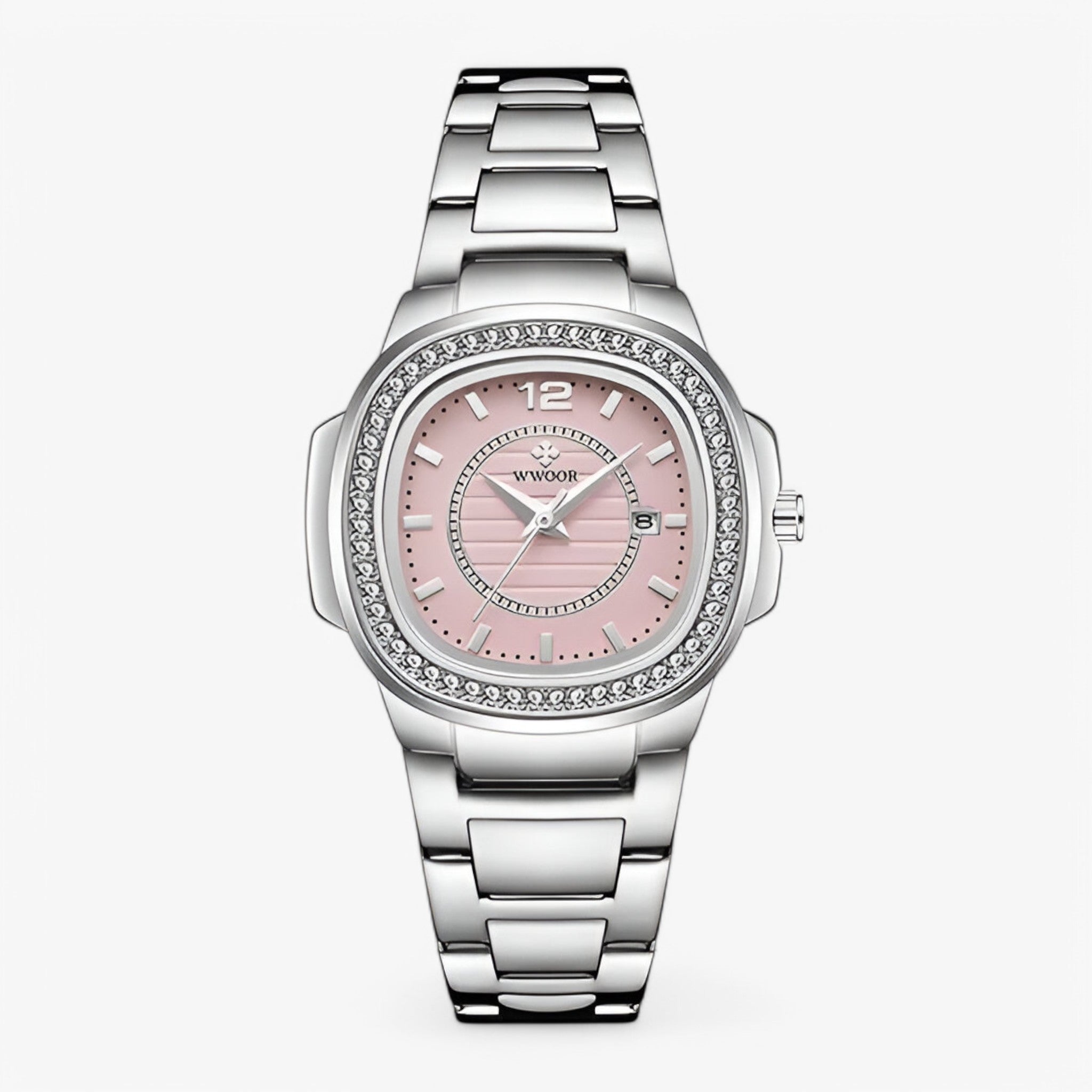 Orologio da polso da donna in oro con diamanti - rosa argento - diamanti donna orologio orologio polso polso watch for men watches - Concept Palermo