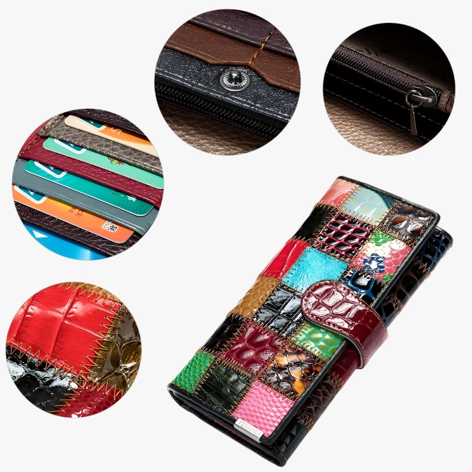 Portafoglio lungo da donna - Ampio, pratico e raffinato Pelle - - ampio donna pelle portafoglio portafoglio donna pratico raffinato wallet wallets womens wallet - Concept Palermo