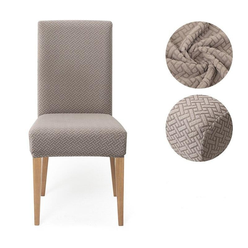 Copertura per Sedia Bellezza Elasticizzata - Set 2 Pezzi Universale - Khaki | 2 pezzi - belleza confezione copertura copertura sedia home & garden seat cover sedia slipcovers uomo - Concept Palermo
