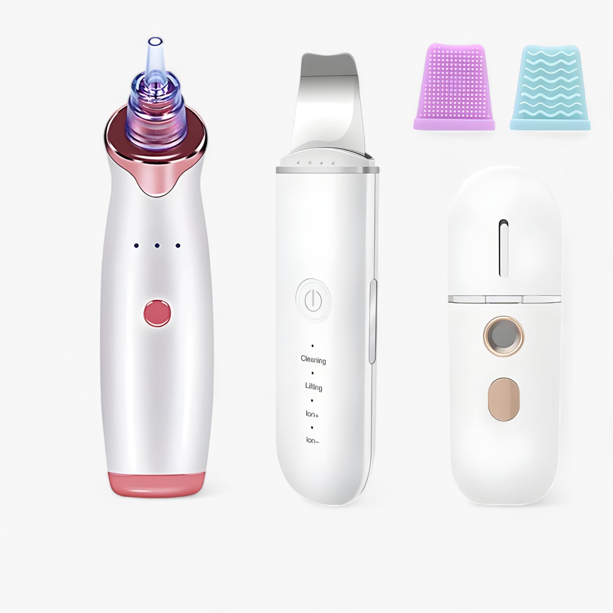 Spatola facciale a ultrasuoni - Strumento per il rassodamento del viso e la rimozione dei punti neri Pelle Uomo - Insieme Bianco 2 - cosmetics facciale neri pelle punti rassodamento rimozione skin care skinscrub pro | spatola facciale a ultrasuoni - strumento per il rassodamento del viso e la rimozione dei punti neri - € spatola - Concept Palermo