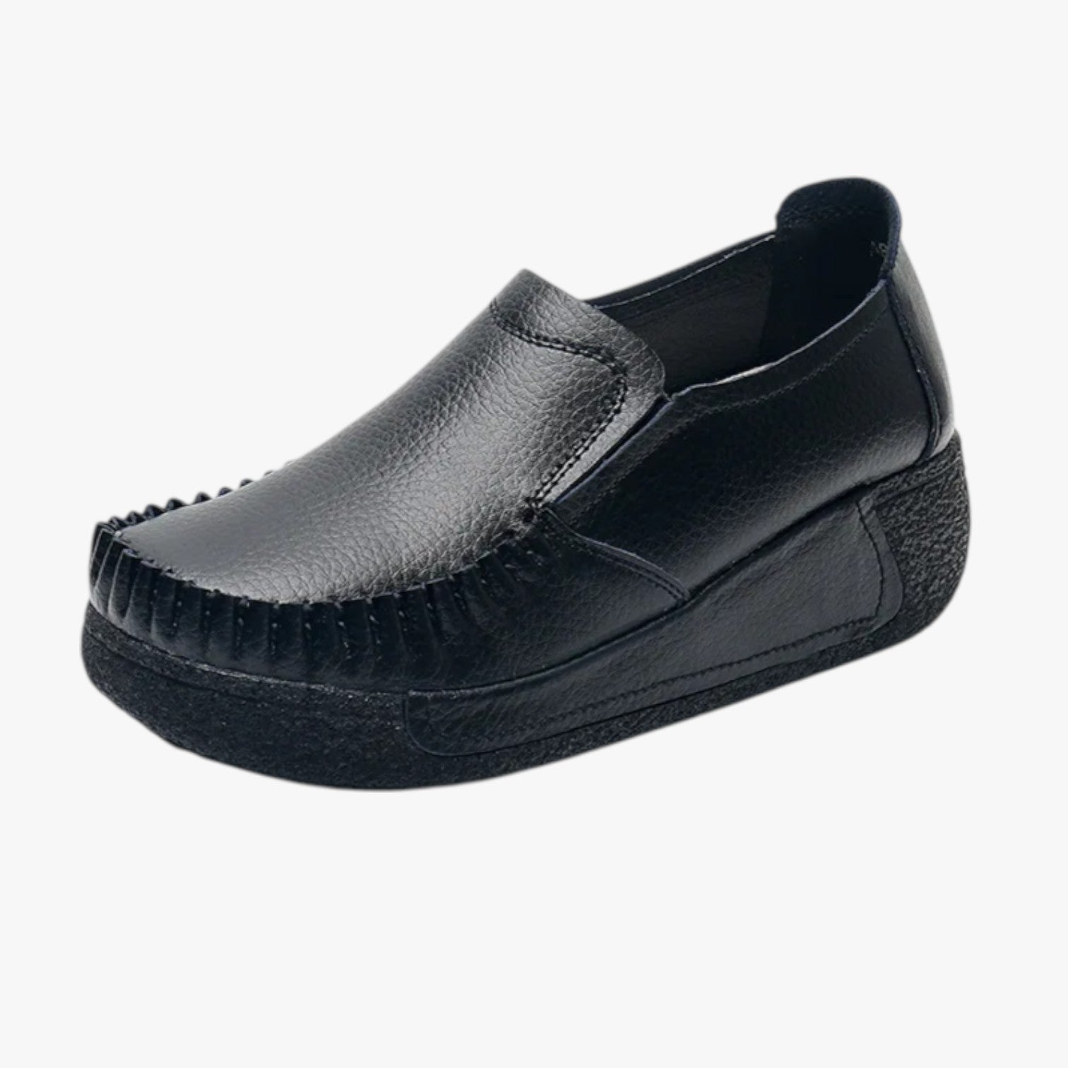 Mocassini in vera pelle - Morbidi e comodi con plateau per le mamme - nero - comodi mamme mocassini mocassini vera morbidi pelle plateau shoes shoes for women womens shoes - Concept Palermo