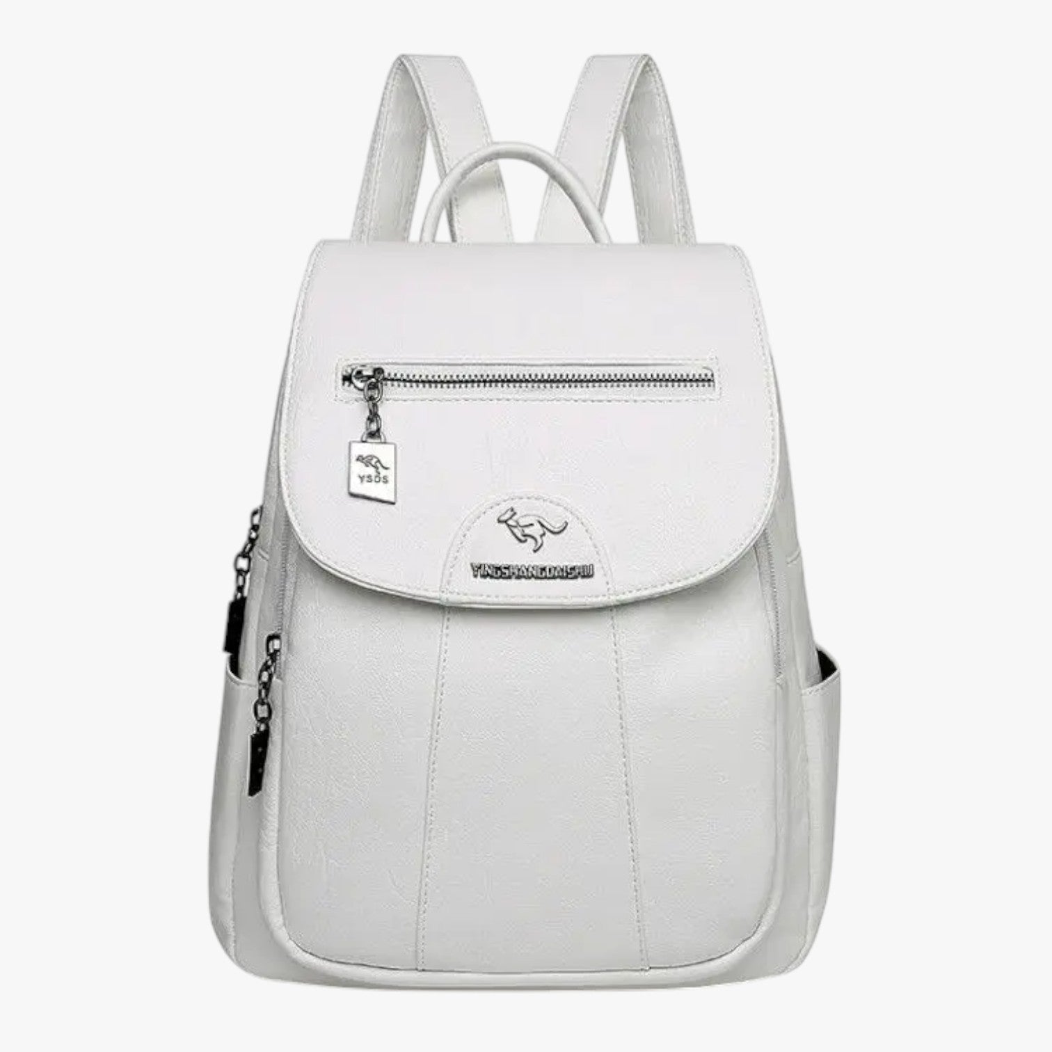 Zaino Vintage in Vera Pelle Morbida da Viaggio Uomo/Donna - Bianco puro - Backpacks Bags pelle viaggiare vintage women bags zaino zaino vintage - Concept Palermo