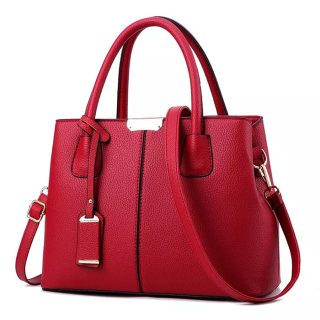 Borsa Tracolla Emily Nera in Vera Pelle Italiana da Donna - Media, Elegante - rosso vino - Bags borsa borsa pelle donna emily pelle women bags - Concept Palermo