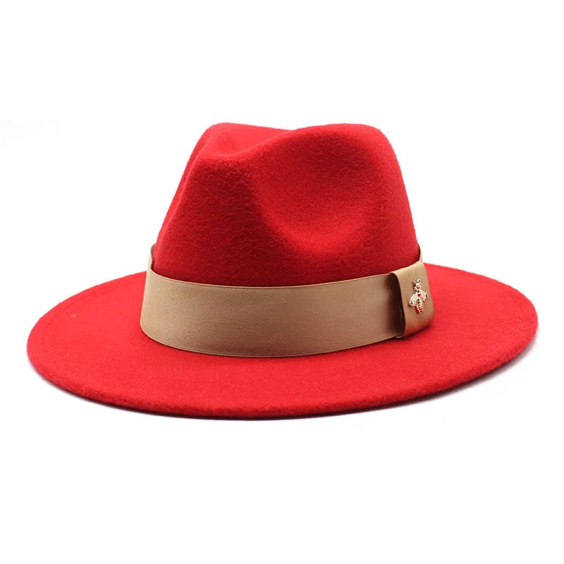 Cappello Fedora da donna: e alla moda per le occasioni formali - Rosso acceso - alla beach hat bucket hats cappello cappello fedora donna fedora floppy hat formali Hat Hat for girls moda occasioni straw hat summer hat sun hat Sun Hats wide brim hat women hat - Concept Palermo