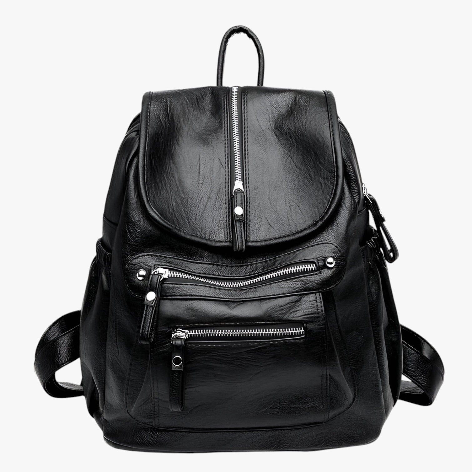 Zaini in Pelle di Eleganza Vintage per Donne e Ragazze - Nero - Backpacks Bags donne eleganza pelle ragazze vintage women bags zaini zaini pelle - Concept Palermo
