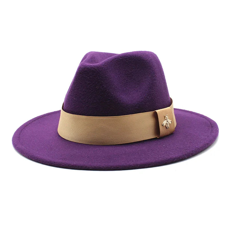 Cappello Fedora da donna: e alla moda per le occasioni formali - Viola prugna - alla beach hat bucket hats cappello cappello fedora donna fedora floppy hat formali Hat Hat for girls moda occasioni straw hat summer hat sun hat Sun Hats wide brim hat women hat - Concept Palermo