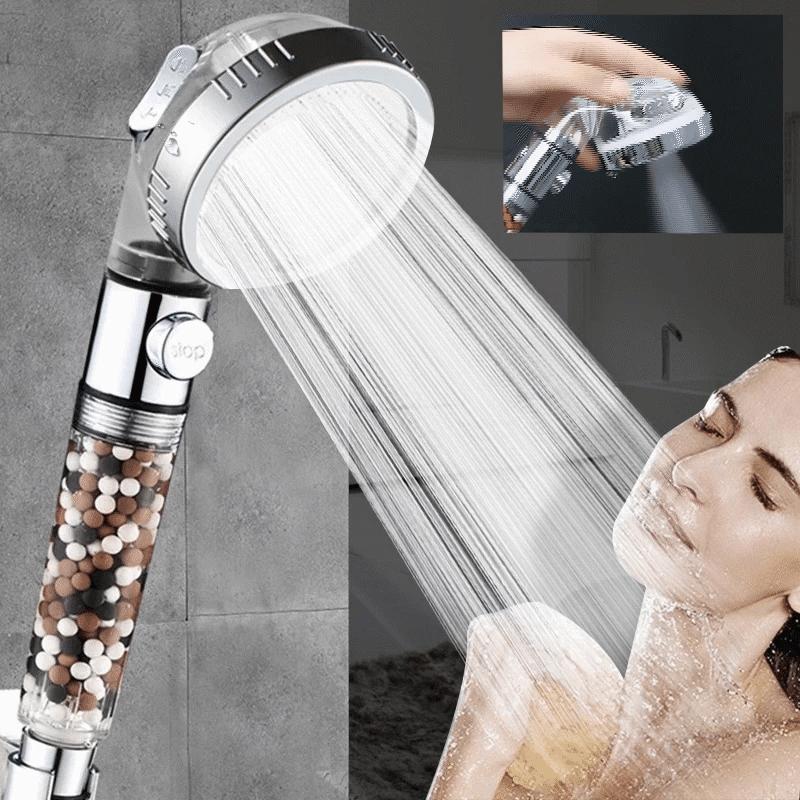 Soffione ad alta pressione - 3 impostazioni e filtro alla turmalina Pelle - - alla alta filtro home & garden huis & tuin impostazioni pelle pressione soffione - Concept Palermo