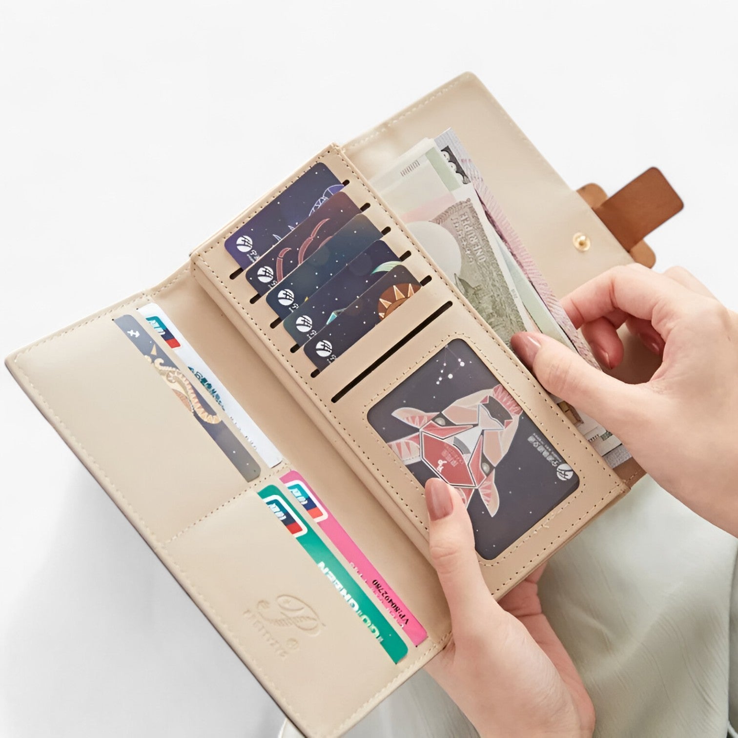 Portafoglio in pelle goffrata con design a soffietto intelligente Uomo - - design goffrata intelligente pelle portafoglio portafoglio pelle soffietto uomo wallet womens wallet - Concept Palermo