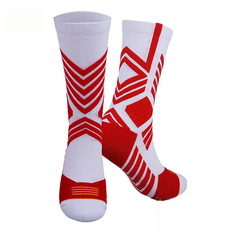 Calzini da basket antiscivolo: stabilità e comfort Uomo - Una taglia per tutti Bianco e rosso - antiscivolo basket calzini calzini basket comfort Hiking Socks socks stabilità terrence | calzini da basket antiscivolo: stabilità e comfort - €25 uomo - Concept Palermo