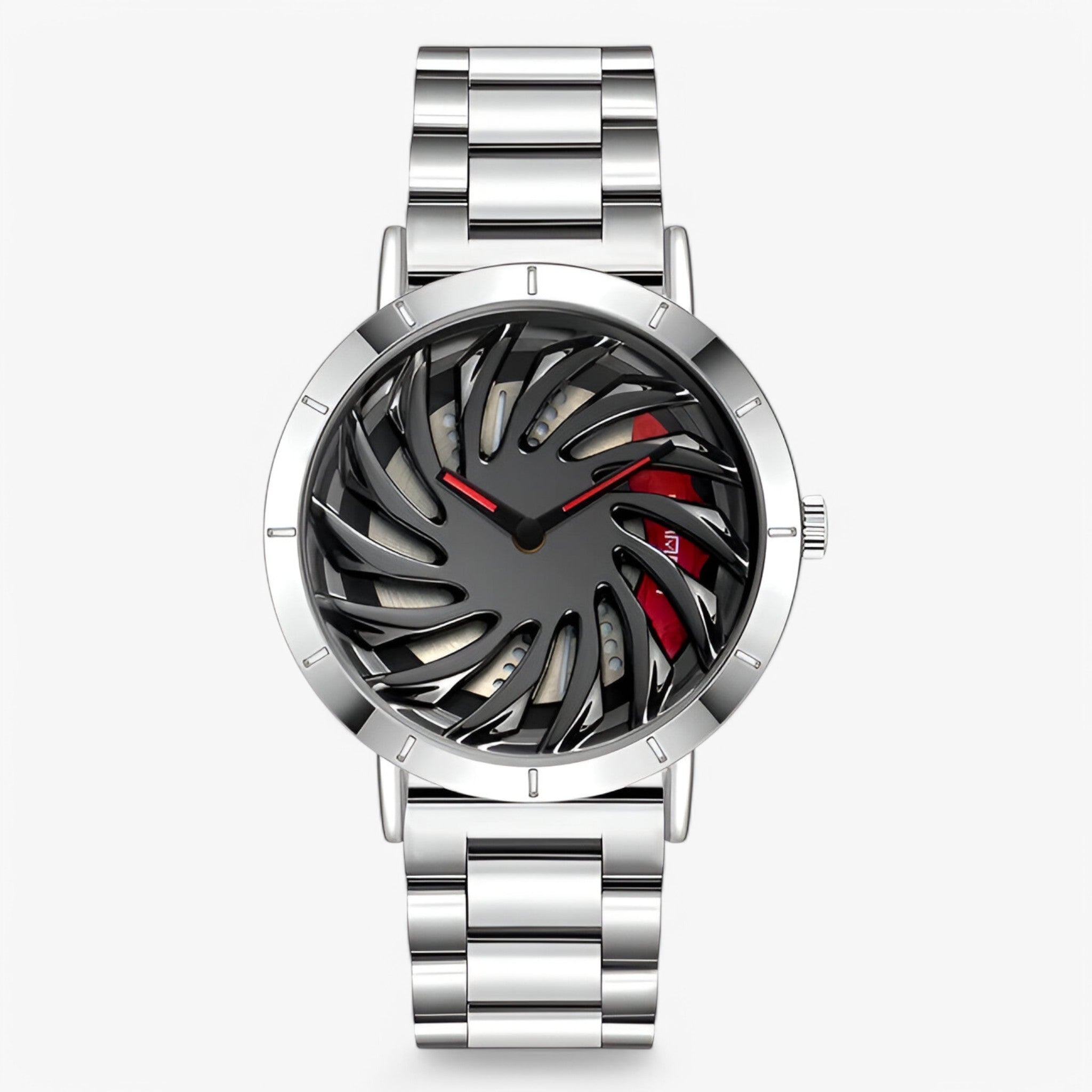 Orologio Sportivo da Uomo con Design a Volante - acciaio argento - design mens watch orologio orologio sportivo sportivo uomo volante watch for men watches - Concept Palermo