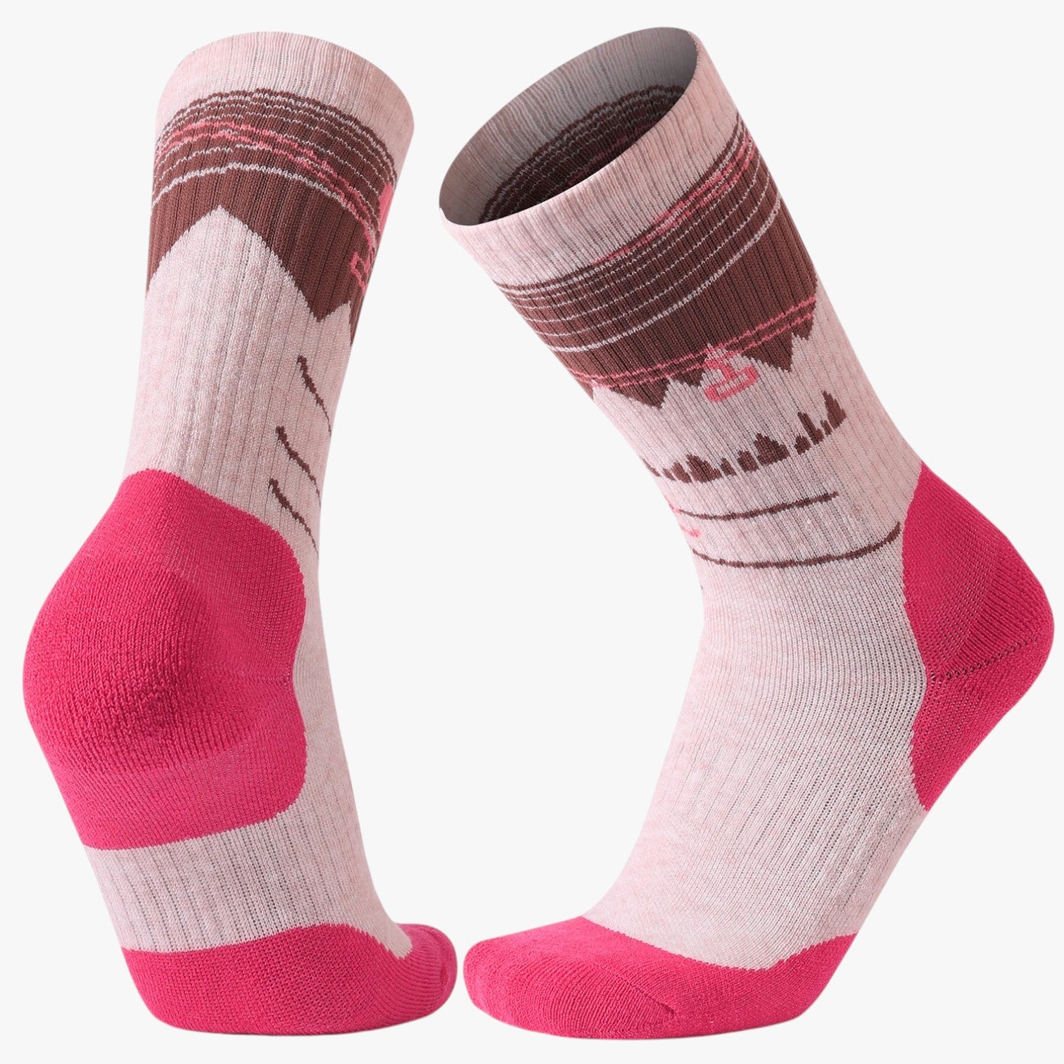 Calzini di lana resistenti - Mantengono i piedi caldi e asciutti tutto il giorno Rosso - L Bianco+rosa - asciutti caldi calzini calzini lana giorno Hiking Socks lana mantengono piedi socks - Concept Palermo