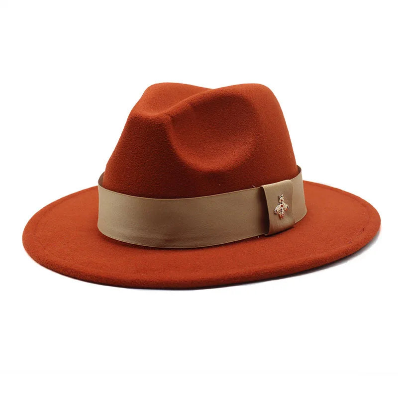 Cappello Fedora da donna: e alla moda per le occasioni formali - Ruggine - alla beach hat bucket hats cappello cappello fedora donna fedora floppy hat formali Hat Hat for girls moda occasioni straw hat summer hat sun hat Sun Hats wide brim hat women hat - Concept Palermo