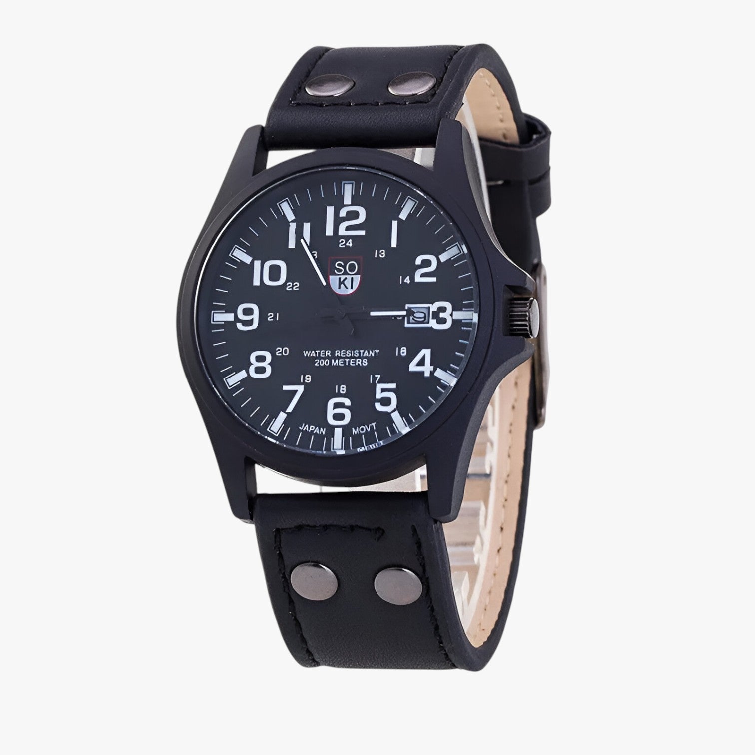 Orologio da uomo con data e stile sportivo - nero - data orologio orologio uomo sportivo stile uomo watch watch for men watches WATCHES FOR MEN - Concept Palermo