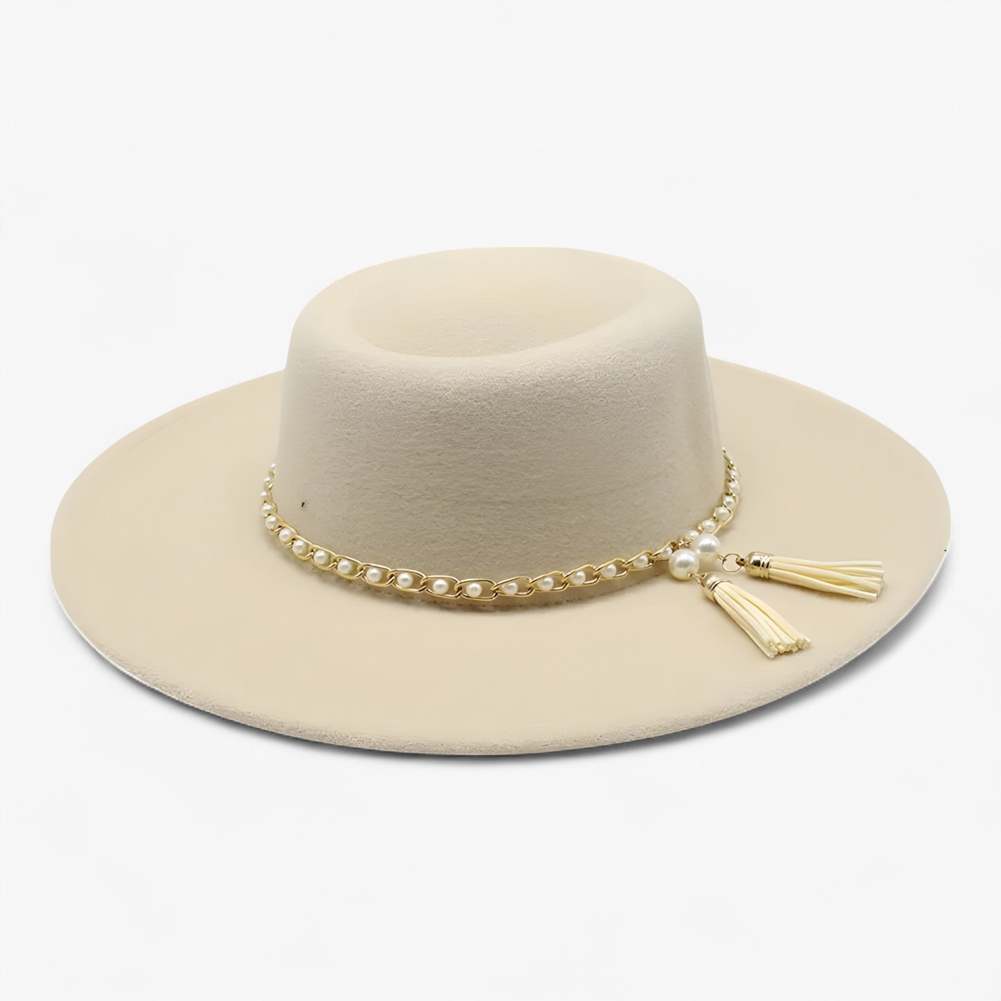 Cappello Fedora in Lana con Perle - 01 - cappello cappello fedora fedora jannela | cappello fedora in lana con perle - €25 lana perle - Concept Palermo