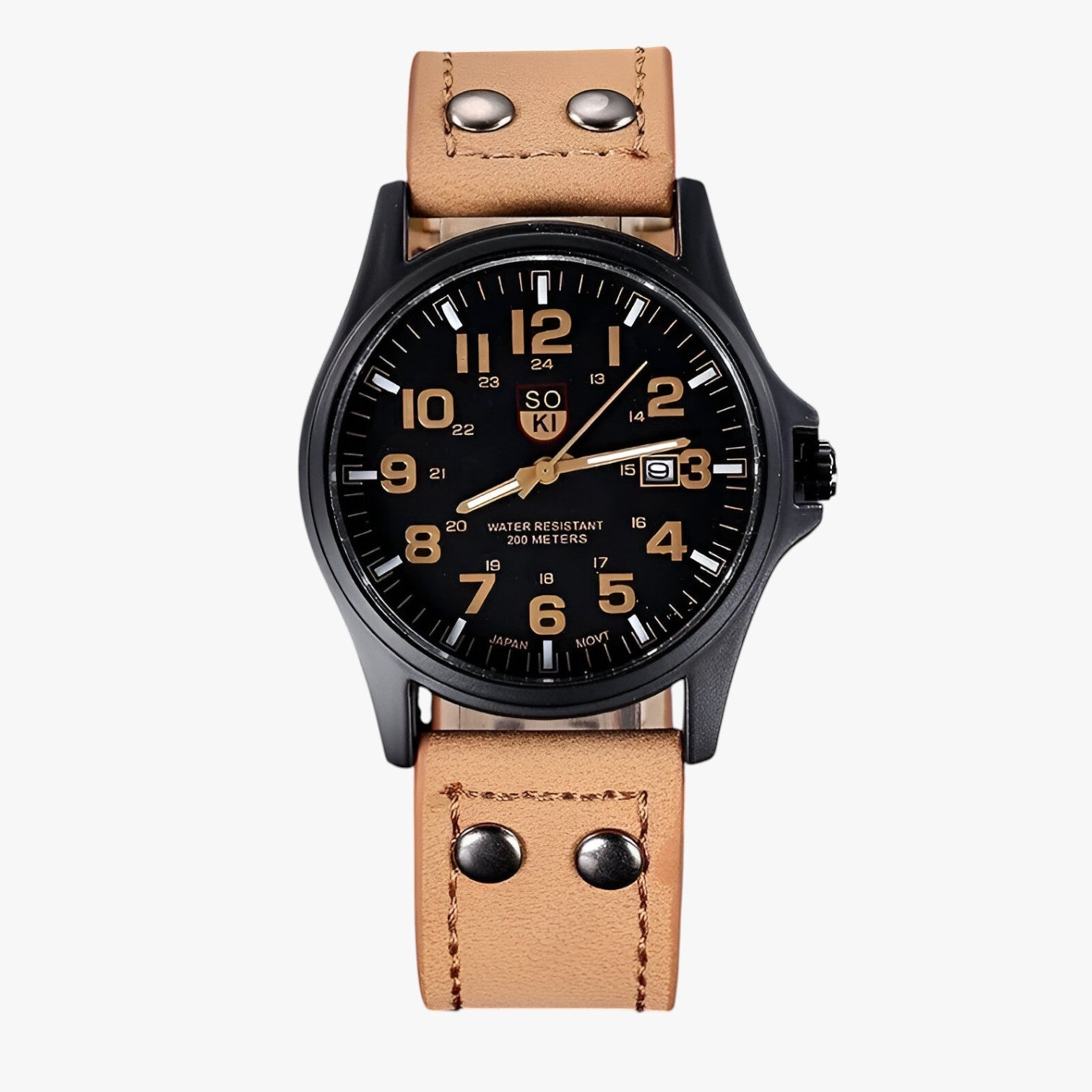 Orologio da uomo con data e stile sportivo - cachi - data orologio orologio uomo sportivo stile uomo watch watch for men watches WATCHES FOR MEN - Concept Palermo