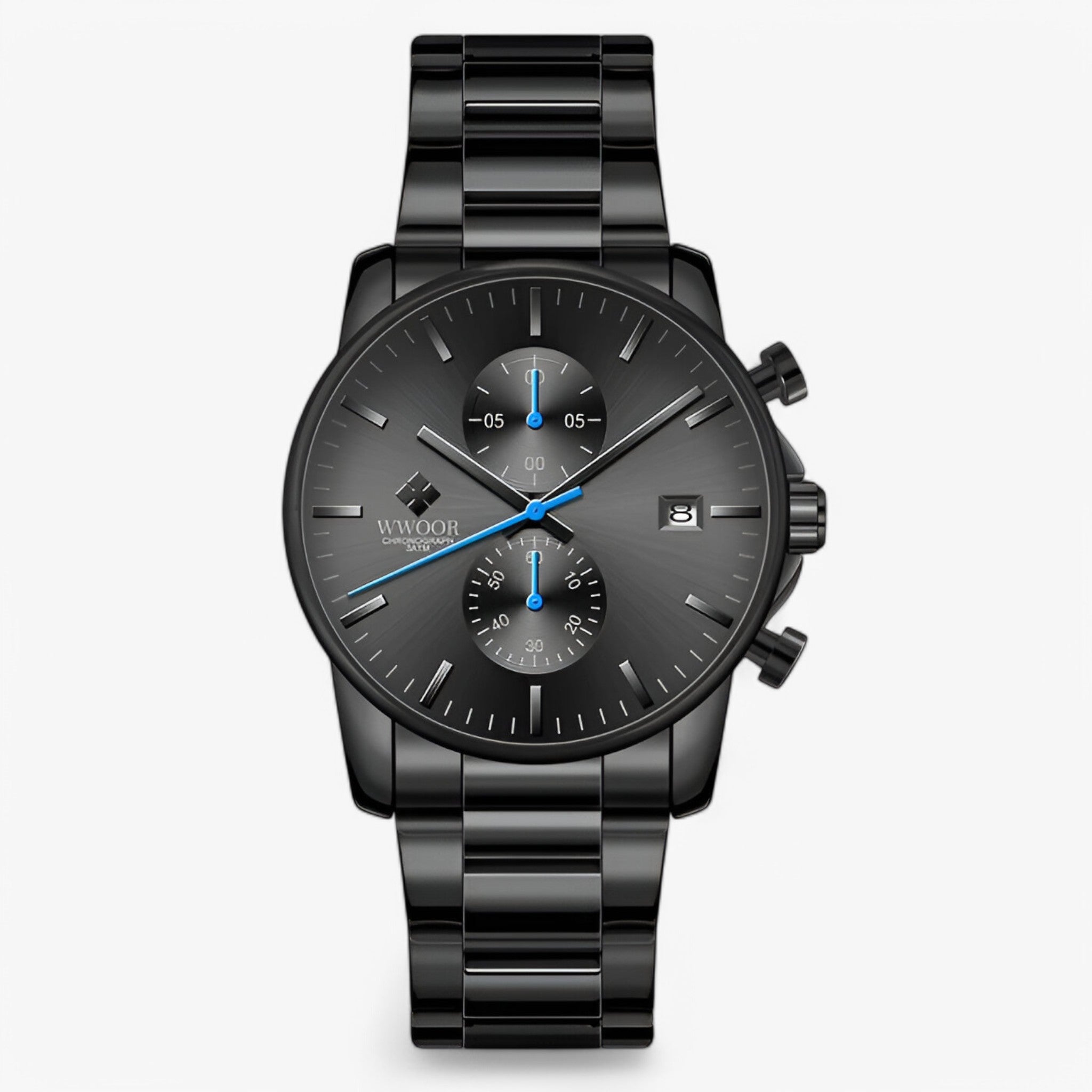 Movimento cronografo leggero in acciaio inossidabile - Nero blu - accessoires acciaio cronografo horloges inossidabile leggero movimento movimento cronografo watches - Concept Palermo
