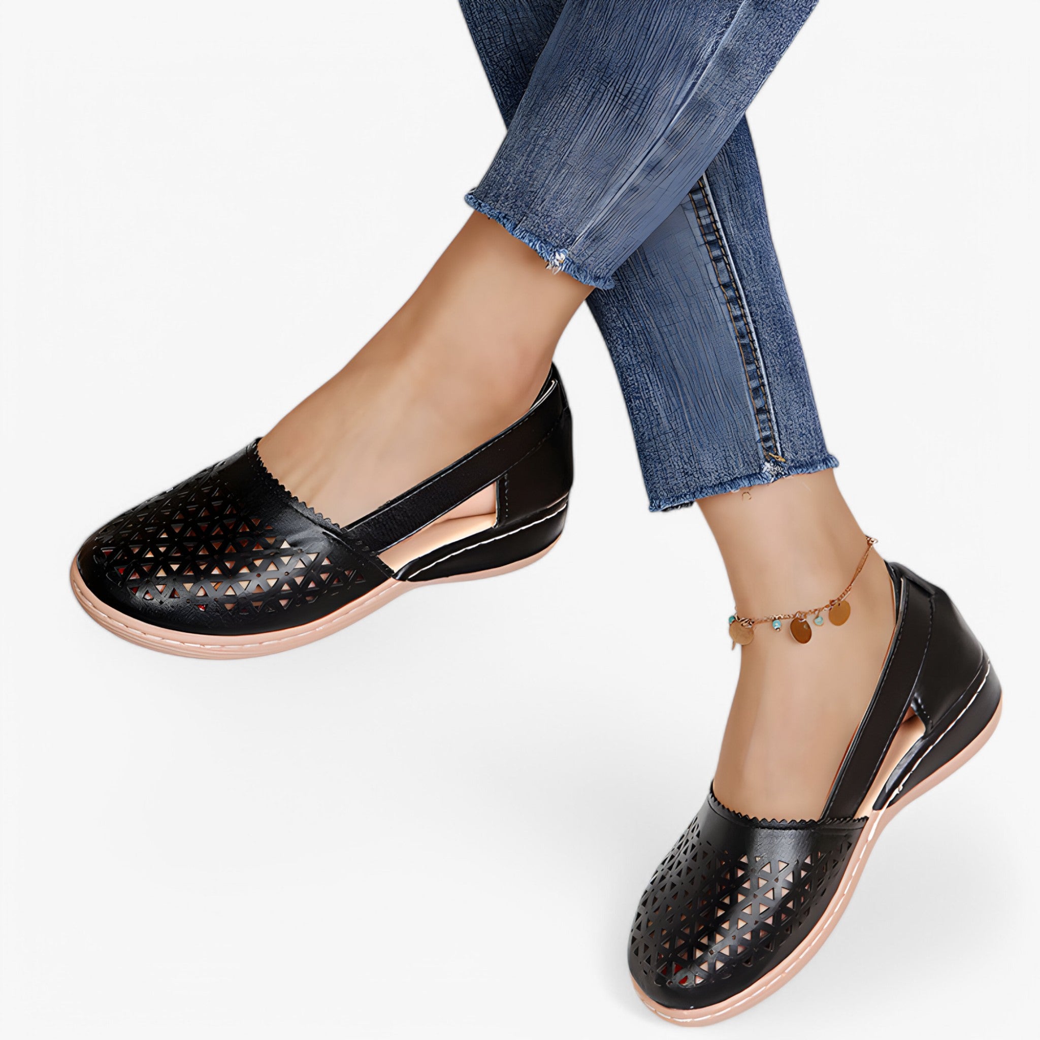 Sandali Ortopedici Marie Donna – Comfort, Stile e Supporto per Piedi Sensibili - Nero - donna june marie ortopedici sandali sandals - Concept Palermo