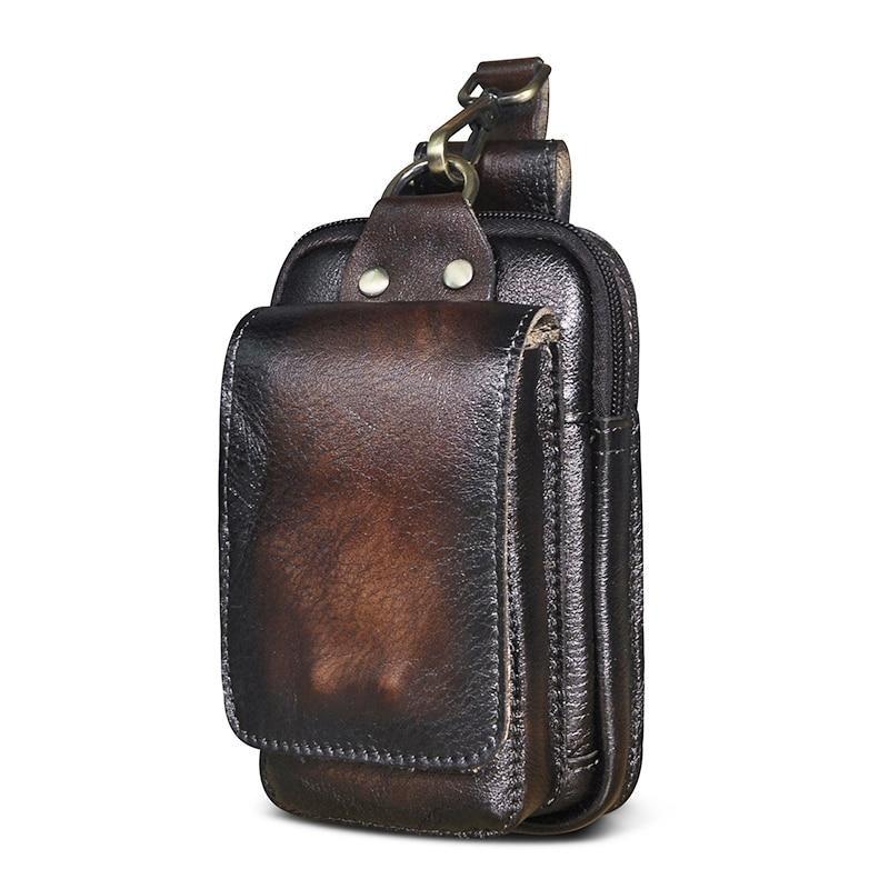 Borsa Uomo Nera in Vera Pelle con Tracolla Regolabile, Ideale per Lavoro e Tempo Libero - Caffè scuro - Bags borsa borsa uomo mens wallet pelle uomo vera wallets - Concept Palermo