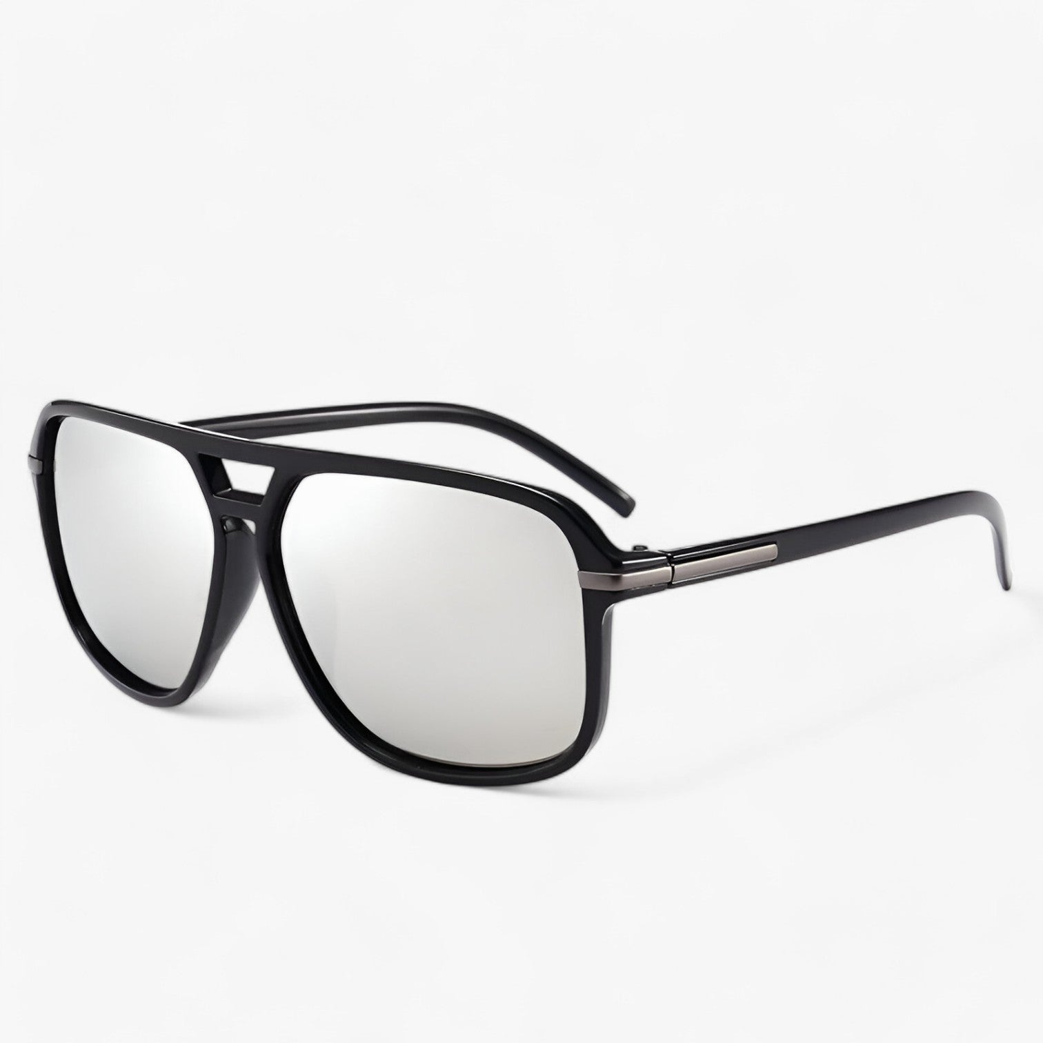 Occhiali da sole a forma di pilota vintage con protezione UV400 Uomo - ZILVER - forma mens accessory mens sunglasses occhiali occhiali sole pilota protezione sole sunglasses uomo - Concept Palermo
