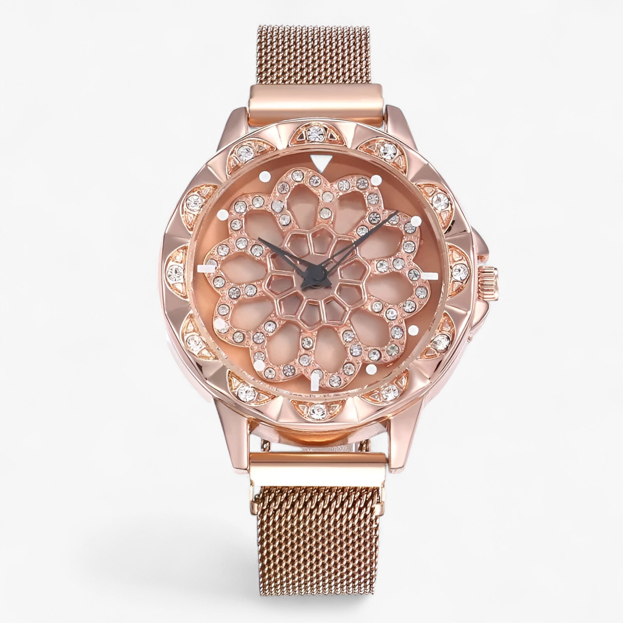 Orologio da donna con fibbia magnetica floreale - Rosa - donna female watch fibbia floreale magnetica orologio orologio donna watch for women watches - Concept Palermo
