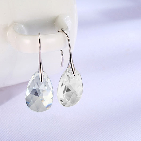 Orecchini a Goccia Donna Eleganti con Cristalli Luminosi Trasparenti - - cristallo donna Earrings for Women Girls goccia jewelry New Fashion Earrings orecchini orecchini goccia - Concept Palermo