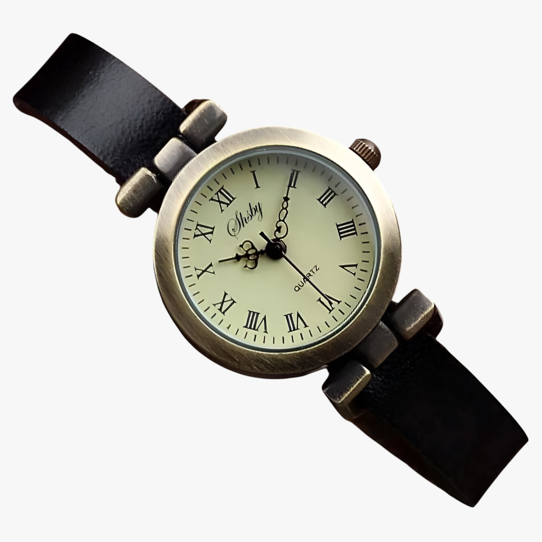 Orologio Donna Shsby Eleganza Vintage in Pelle per Sera - nero - donna eleganza female watch orologio orologio donna pelle sera shsby vintage watch watch for women watches - Concept Palermo