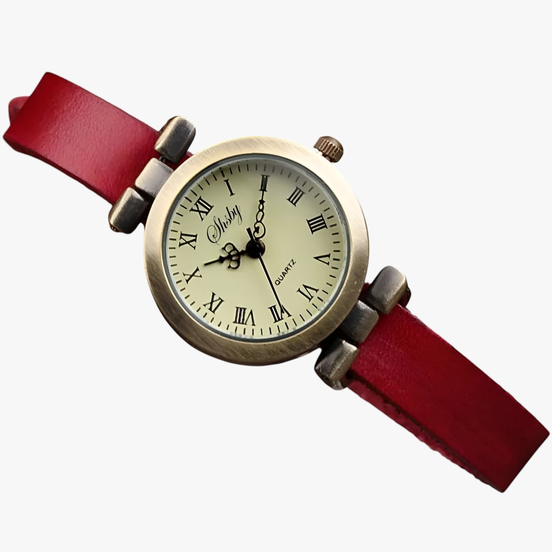 Orologio Donna Shsby Eleganza Vintage in Pelle per Sera - rosso - donna eleganza female watch orologio orologio donna pelle sera shsby vintage watch watch for women watches - Concept Palermo