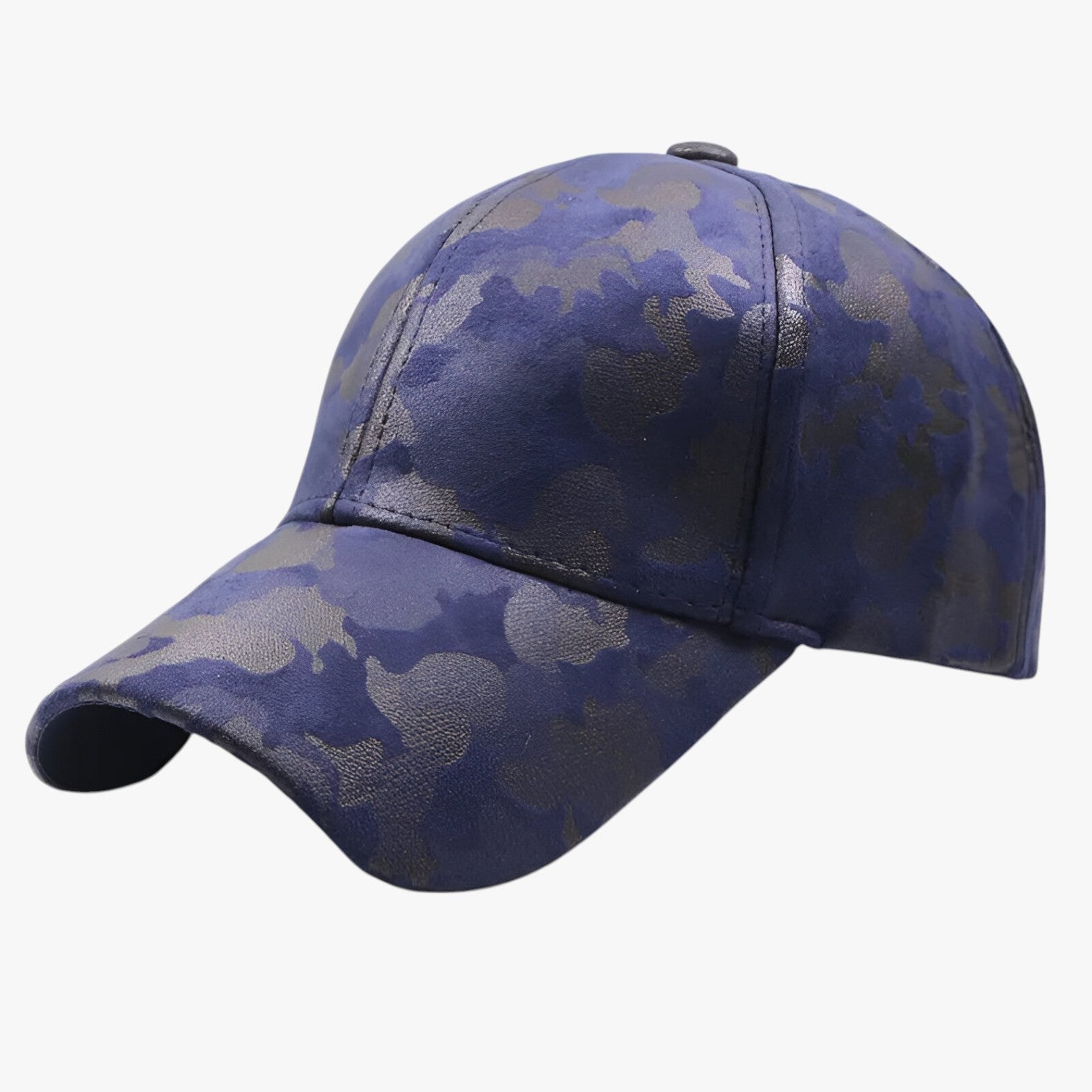Cappellino da baseball in suede camouflage per ogni look Lino Uomo Pelle - blu Regolabile - baseball Baseball caps camouflage cappellino cappellino baseball caps lino look men's hat mens accessory mens cap ogni - Concept Palermo