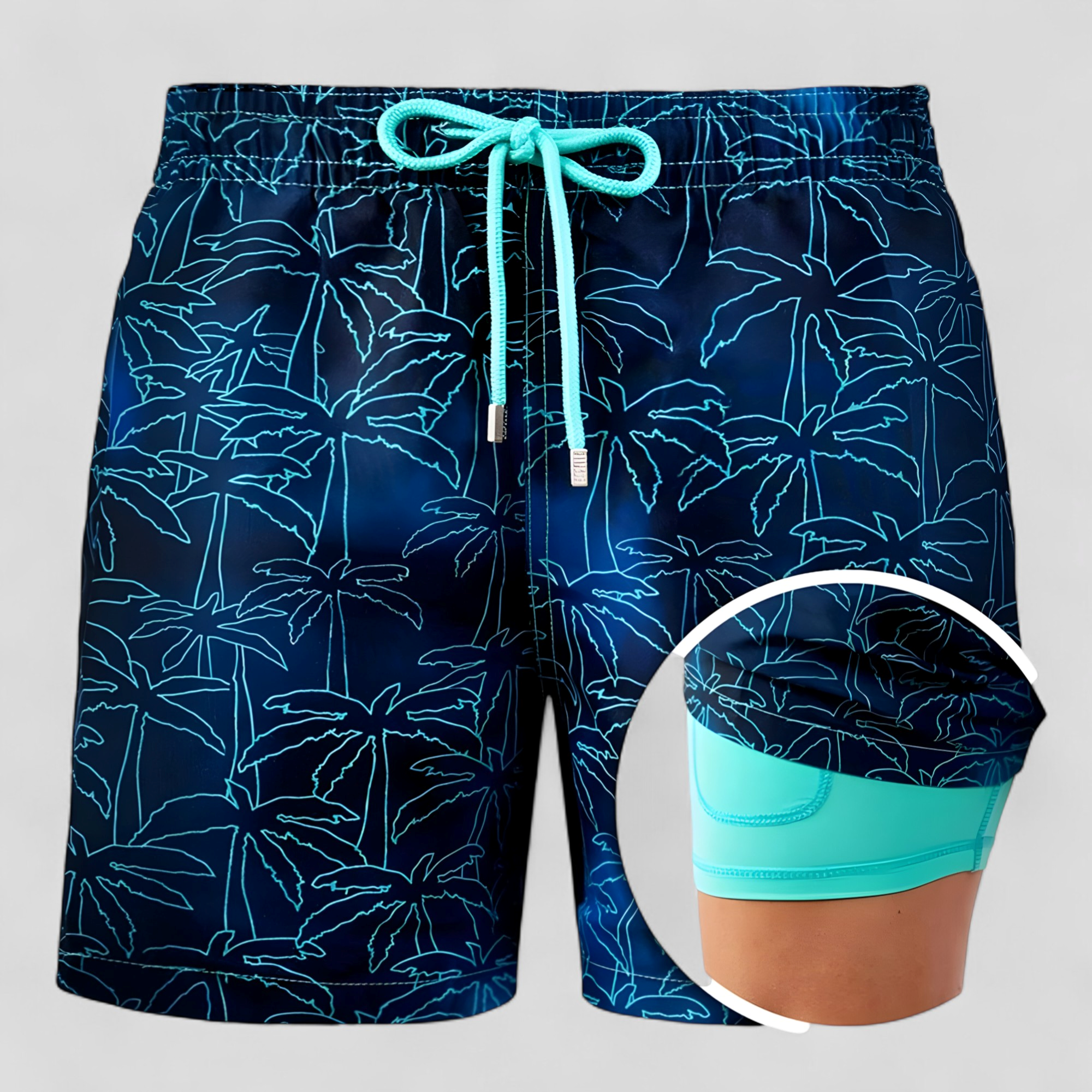 Costume da Bagno Uomo Asciugatura Rapida con Tasche Laterali, Pantaloncino Mare - Blu 4 - abbigliamento mare asciugatura cintura con cordino costume costume da bagno costume da bagno rapido costume da bagno uomo costume elegante costume per attività acquatiche costume uomo nuoto e sport acquatici rapida shorts shorts da nuoto tasca interna costume tasche uomo - Concept Palermo