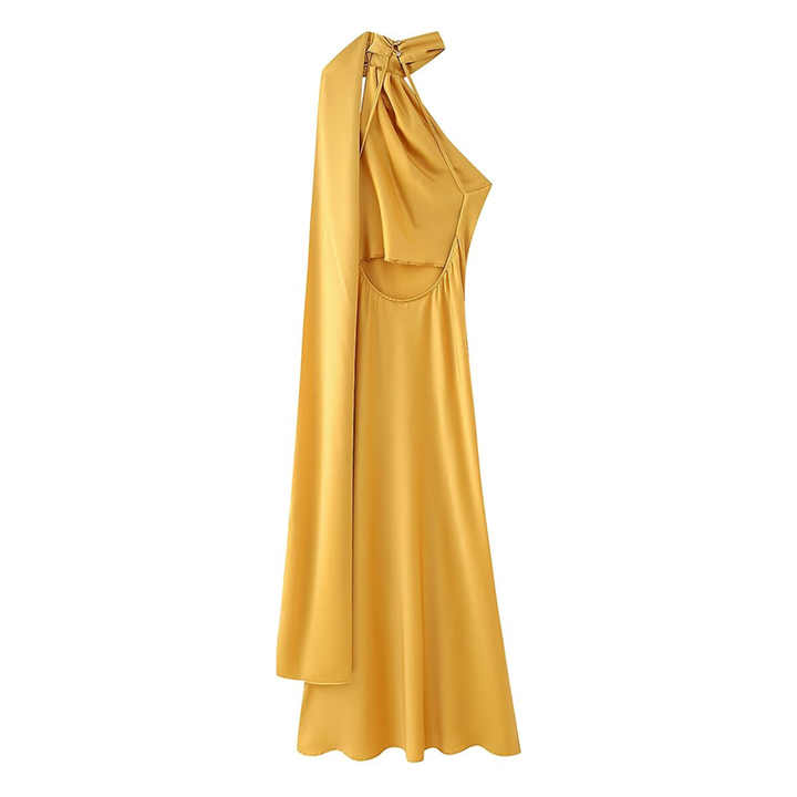 Abito da Sera Sofisticato con Schiena Scoperta e Strascico Fluido - - abito abito sera DRESS Dresses fluido robes schiena scoperta sera sofisticato - Concept Palermo