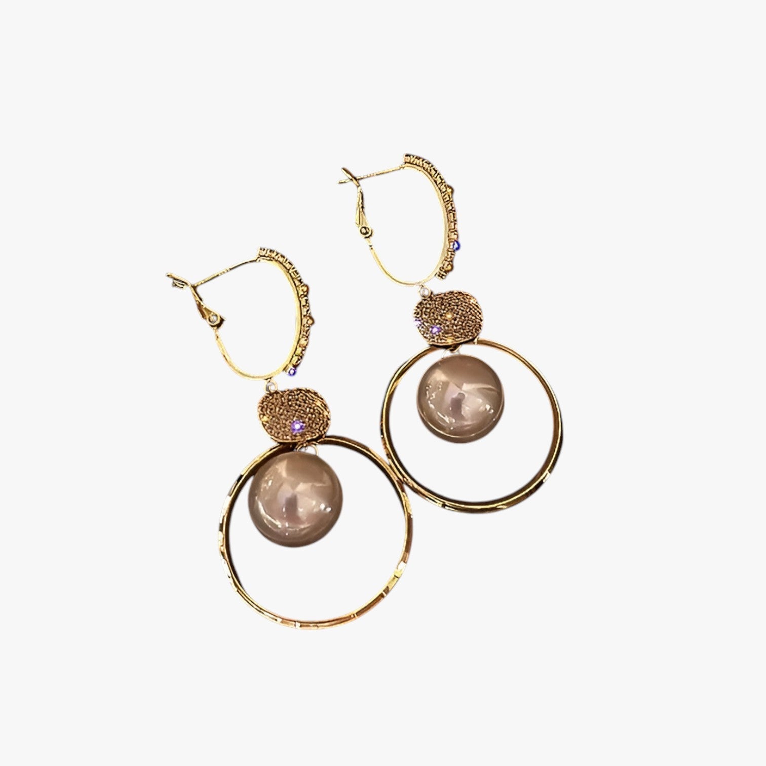 Orecchini a cerchio oversized con accenti dorati Donna - - accenti Accessories Jewelry cerchio donna dorati EARRINGS jewelry orecchini orecchini cerchio oversized womens earring - Concept Palermo