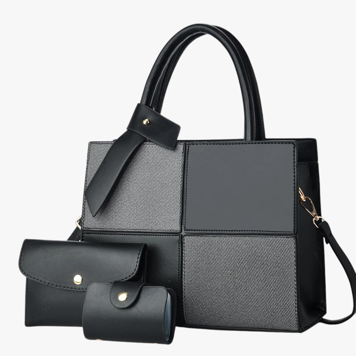 Borsa tote retrò spaziosa e impermeabile - Nero - Bags borsa borsa tote impermeabile retr spaziosa tote women bags Women's handbags - Concept Palermo