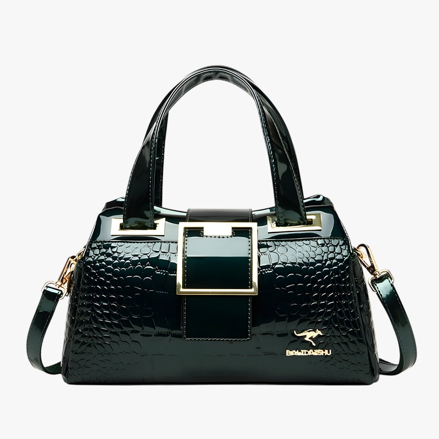 Borsa a Tracolla Donna Grande Nera in Ecopelle Effetto Coccodrillo - Elegante e Versatile - Verde - Bags borsa borsa tracolla coccodrillo donna finto handbags tracolla women bags - Concept Palermo