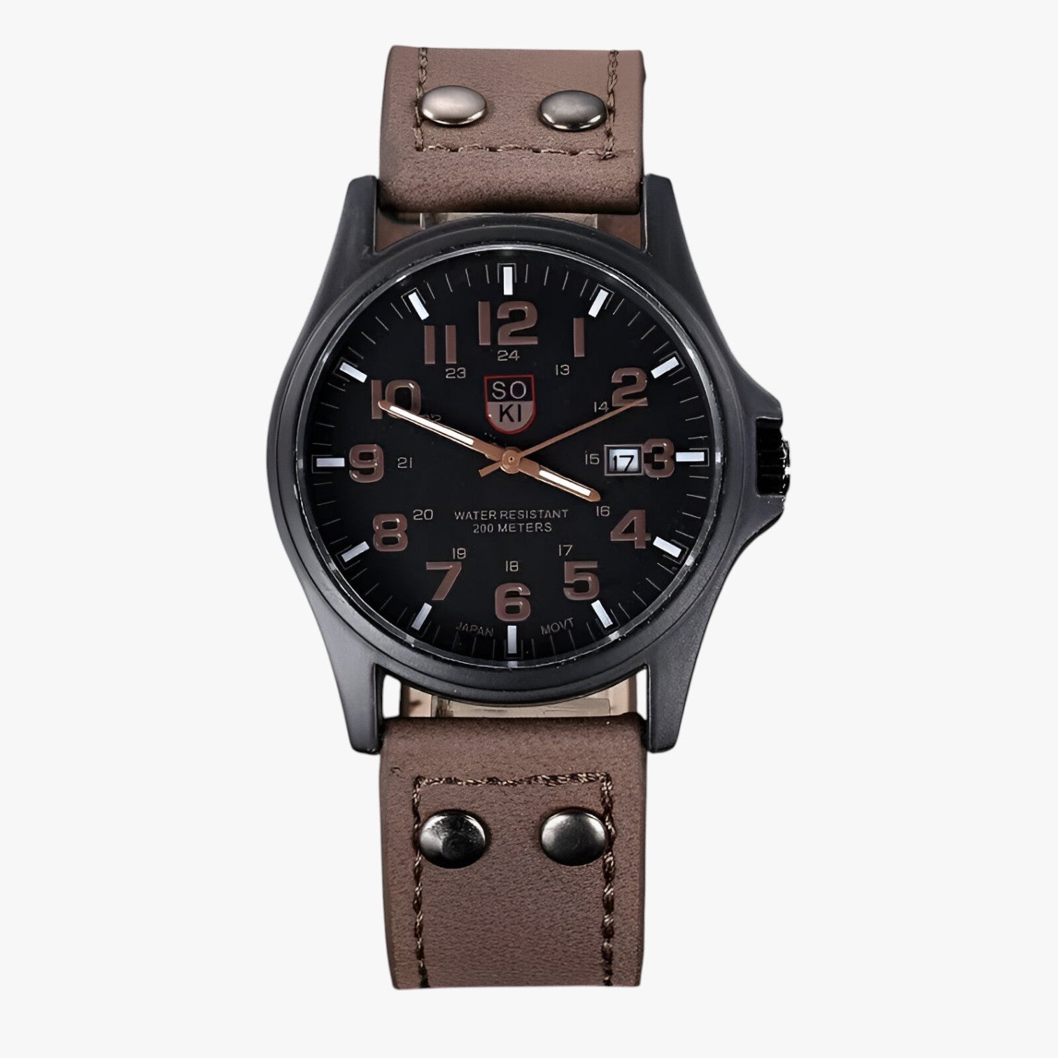 Orologio da uomo con data e stile sportivo - marrone - data orologio orologio uomo sportivo stile uomo watch watch for men watches WATCHES FOR MEN - Concept Palermo