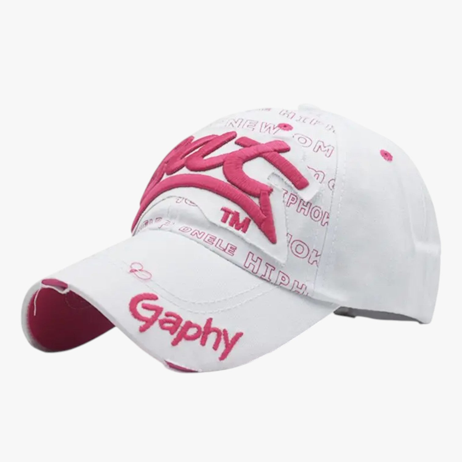 Berretto snapback in cotone per uomo - Stile cool con ricamo di squali Lino - Wit Roze XXL >8J - Baseball caps berretto berretto snapback caps cool cotone lino men's hat mens accessory ricamo snapback - Concept Palermo