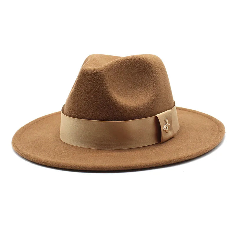 Cappello Fedora da donna: e alla moda per le occasioni formali - Marrone cammello - alla beach hat bucket hats cappello cappello fedora donna fedora floppy hat formali Hat Hat for girls moda occasioni straw hat summer hat sun hat Sun Hats wide brim hat women hat - Concept Palermo
